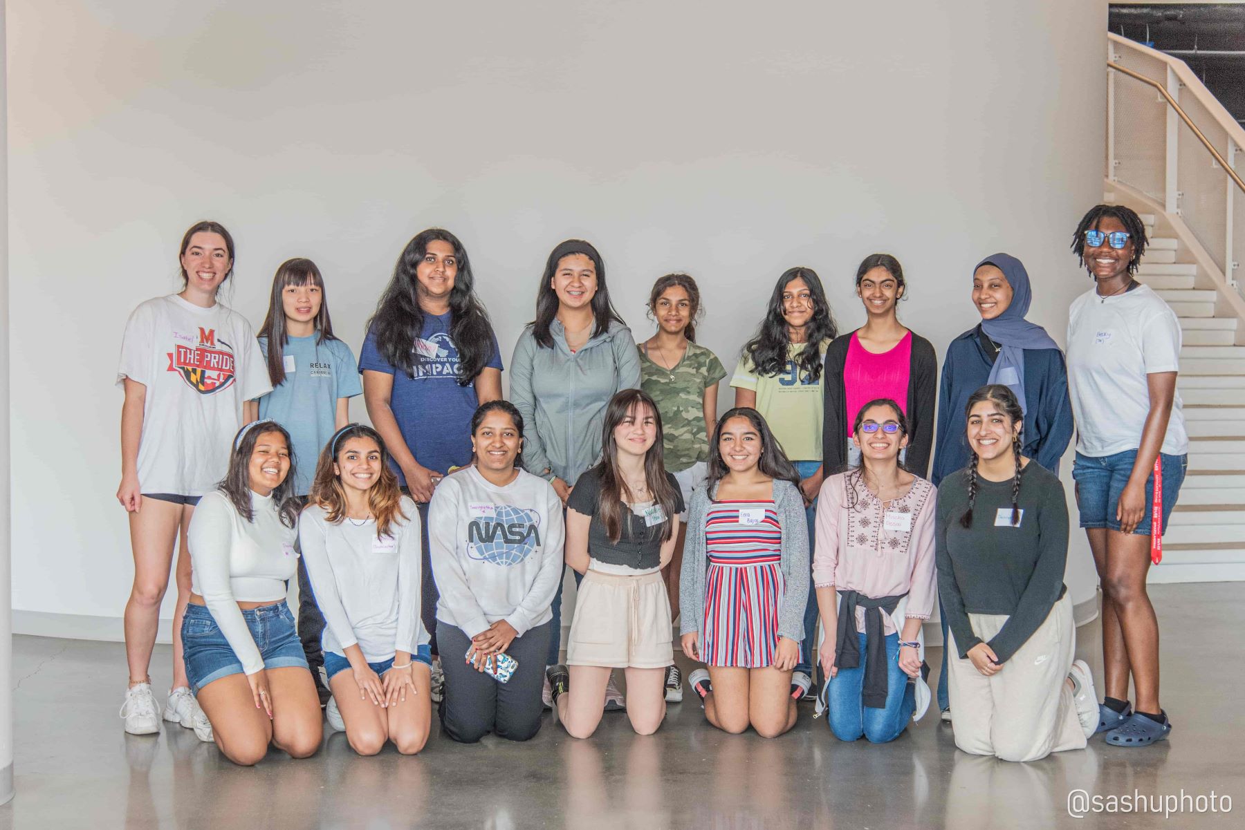 a picture of the Girls Who Code chapter members at UMD